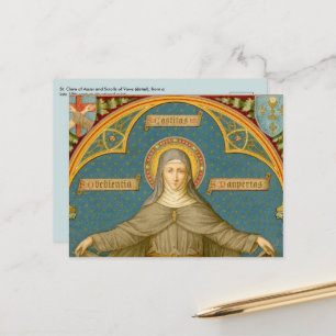 Cartão Postal Santa Clara de Assis & Pergaminhos (SAU 027)
