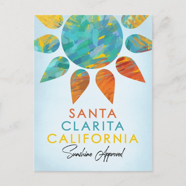 Cartão Postal Santa Clarita Califórnia Sunshine Travel (Frente)