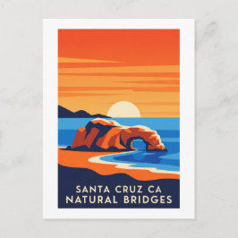 Cartão Postal Santa Cruz California – Natural Bridges Sunset