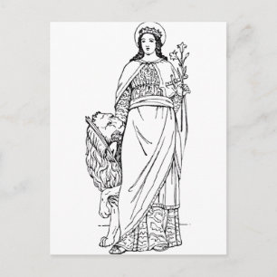 Cartão Postal Santa Eufêmia a Virgem e mártir toda elogiada