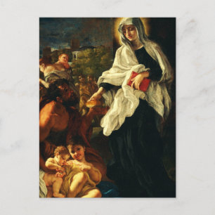 Cartão Postal Santa Francisca de Roma Mística Religiosa