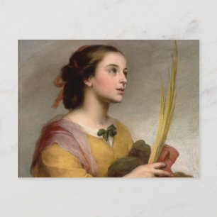 Cartão Postal Santa Justina, 1665 por Bartolome Esteban Murillo