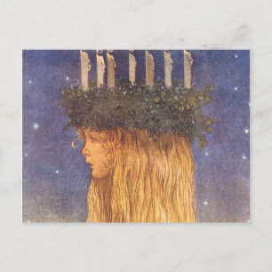 Cartão Postal Santa Luzia John Bauer