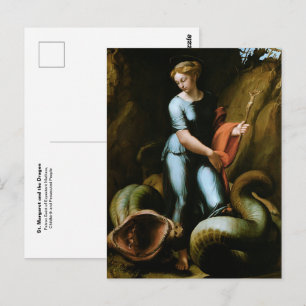 Cartão Postal Santa Margarida Católica Romana Padroeira de