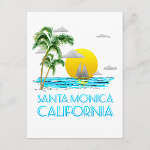 Cartão Postal Santa Mônica Califórnia Navegando
