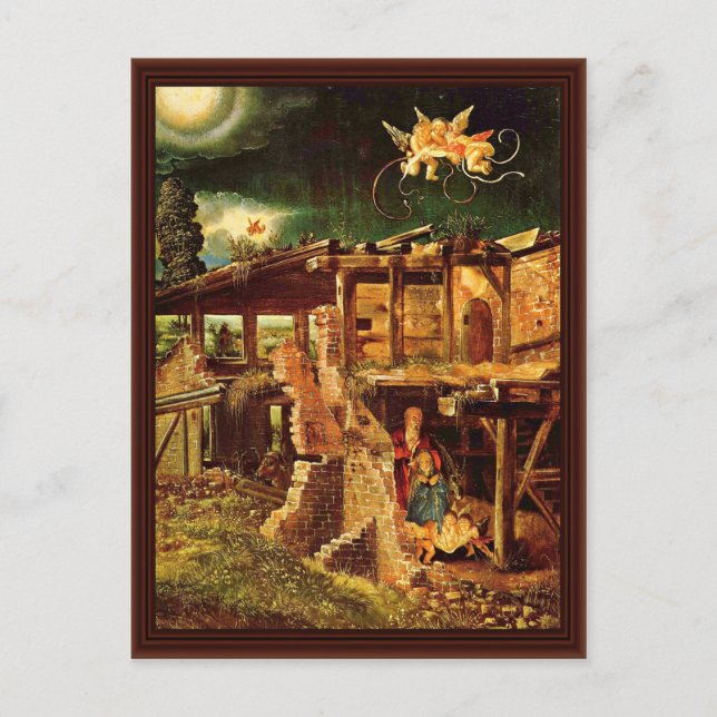 Cartão Postal Santa Noite (Natividade) Por Altdorfer, Albrecht (Frente)