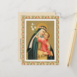 Cartão Postal Santa Rosa de Lima e o Menino Jesus (M 023)
