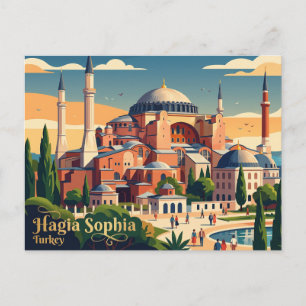 Cartão Postal Santa Sofia, Istambul, Mármara Turquia
