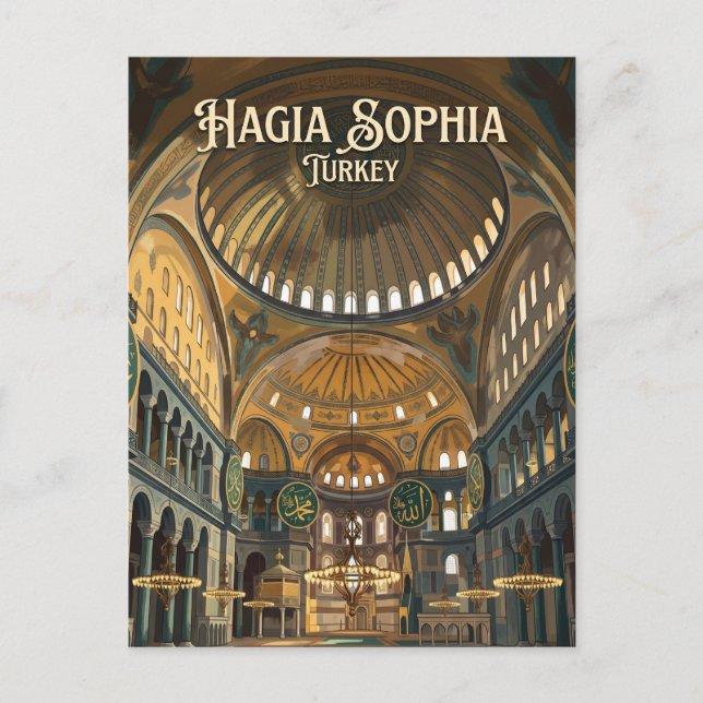 Cartão Postal Santa Sofia Turquia (Frente)