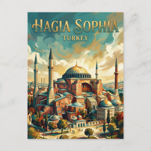 Cartão Postal Santa Sofia Turquia