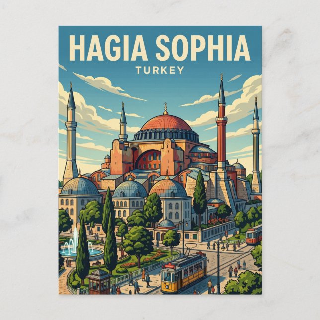 Cartão Postal Santa Sofia Turquia (Frente)