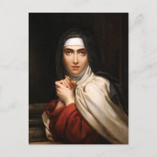 Cartão Postal Santa Teresa de Jesus Mística Espanhola