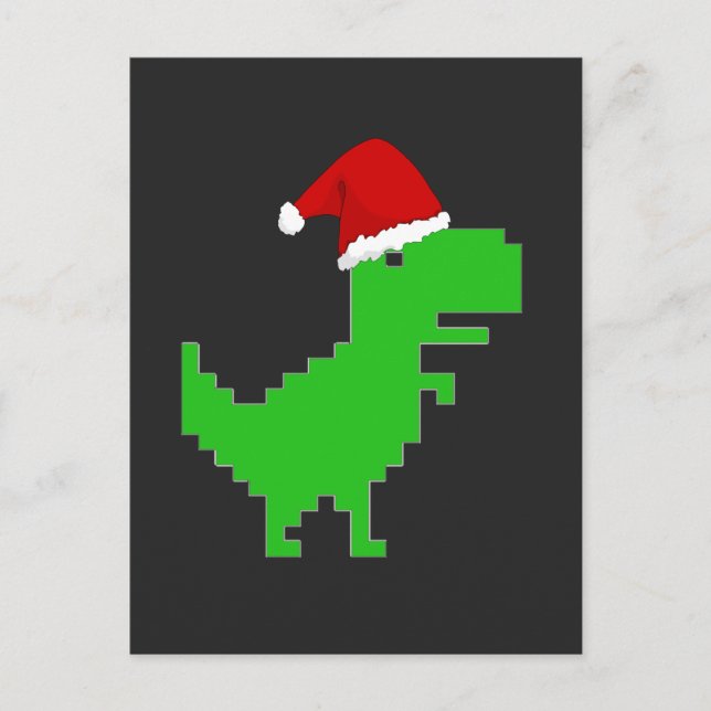 Cartão Postal santa trex engraçado (Frente)