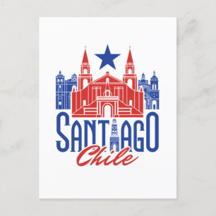 Cartão Postal Santiago Chile Chileno Lembrança Viagem Férias