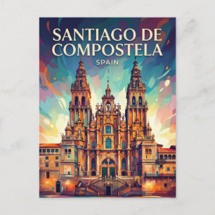 Cartão Postal Santiago de Compostela Espanha