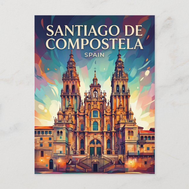 Cartão Postal Santiago de Compostela Espanha (Frente)