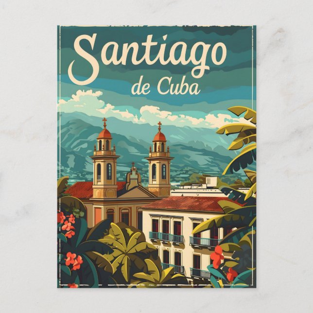 Cartão Postal Santiago de Cuba: Alma Rítmica do Caribe (Frente)