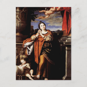 Cartão Postal Santo Agnes de Domenico Zampieri