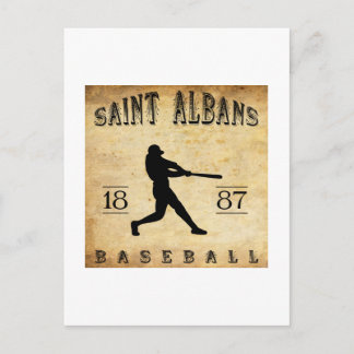 Cartão Postal santo Albans Vermont Baseball de 1887