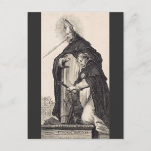 Cartão Postal Santo Albert o Excelente e santo Thomas Aquinas