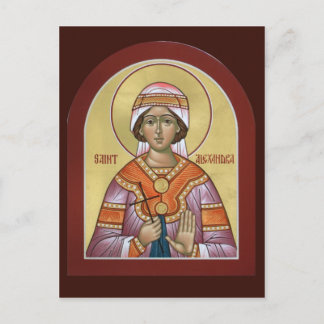 Cartão Postal Santo Alexandra Prayer Card