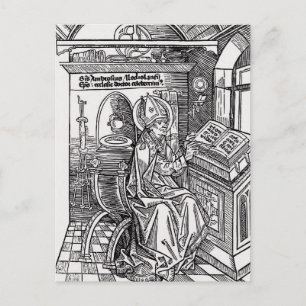 Cartão Postal Santo Ambrósio de Milão cristão