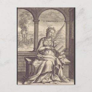Cartão Postal Santo Anastasia santo cristão e mártir