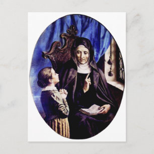 Cartão Postal Santo Angela Merici Virgem e Encontro