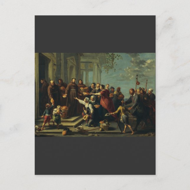 Cartão Postal Santo Anthony de Pádua por Willem van Herp (Frente)