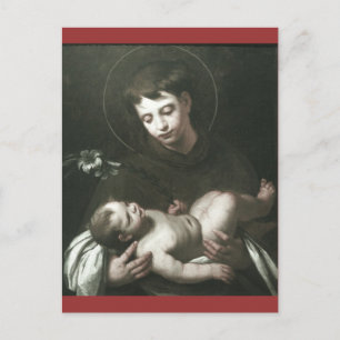 Cartão Postal Santo Anthony de Pádua Segurando Jesus