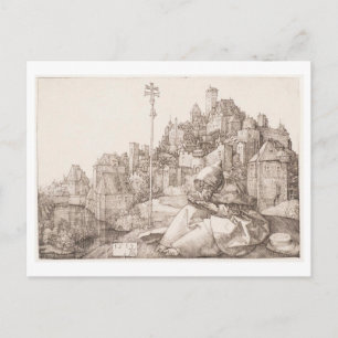 Cartão Postal Santo Anthony Reading (Albrecht Durer 1519)