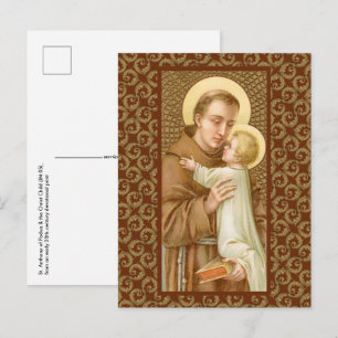 Cartão Postal Santo Antônio de Pádua & o Menino Jesus (JM 05)