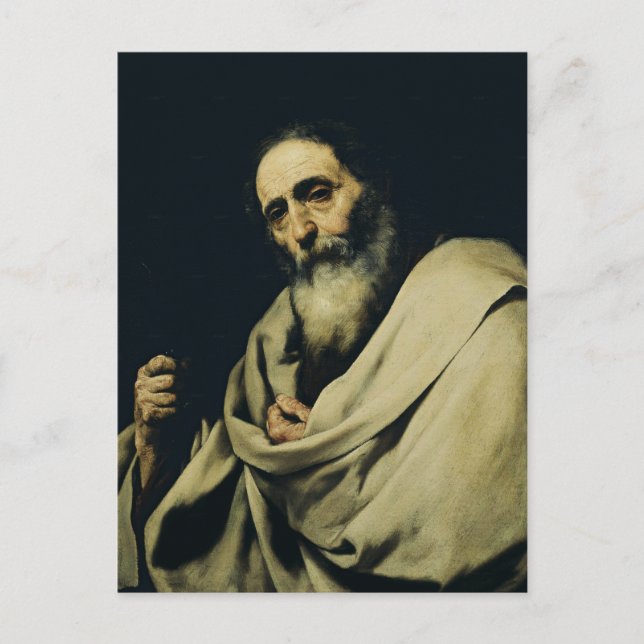 Cartão Postal Santo Bartholomew do Apóstolo por Jusepe de Ribera (Frente)