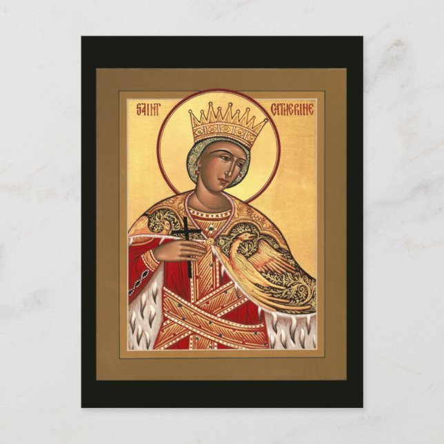Cartão Postal Santo Catherine Prayer Card (Frente)