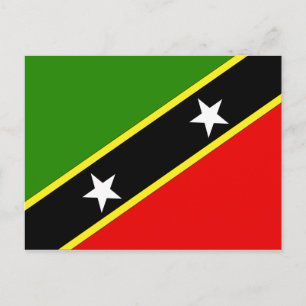 Cartão Postal Santo Christopher Nevis Flag