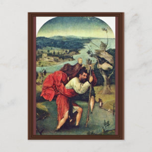 Cartão Postal Santo Christopher. Por Hieronymus Bosch (Melhor Qu