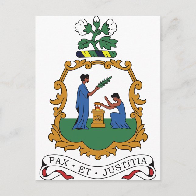 Cartão Postal Santo de Armas Vincent e Granadinas (Frente)