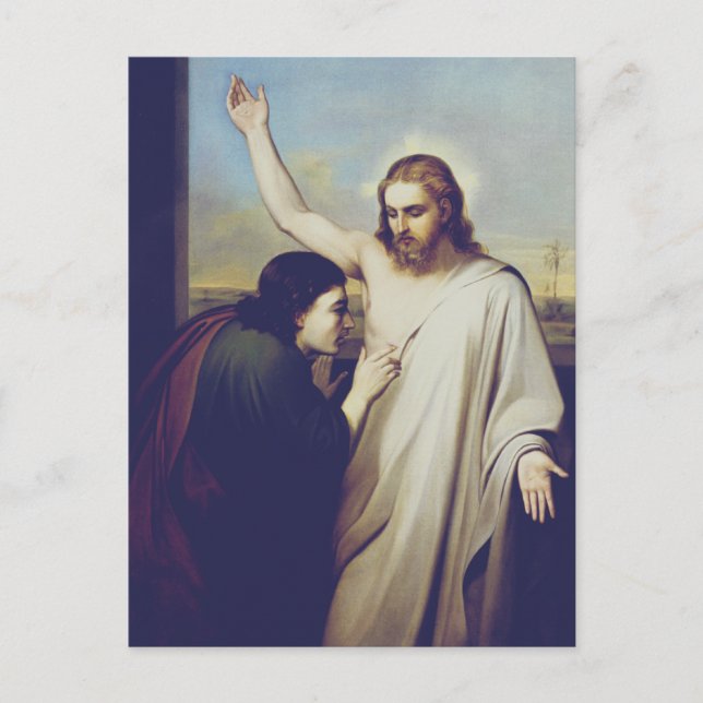 Cartão Postal Santo de dúvidas Thomas de Silvestro Lega (Frente)