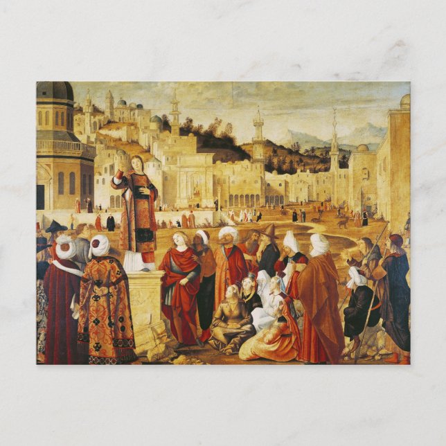 Cartão Postal Santo Estêvão Pregando (Frente)