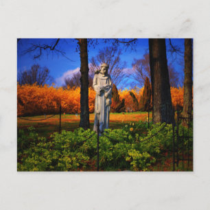 Cartão Postal Santo Francis no velho cemitério de Lynchburg