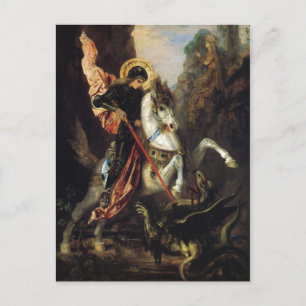 Cartão Postal Santo George e o Dragão Gustave Moreau Belas Arte