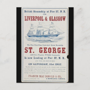 Cartão Postal Santo George estragou a nave 1863