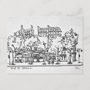 Cartão Postal Santo-Germain-des-Pres   Paris, França