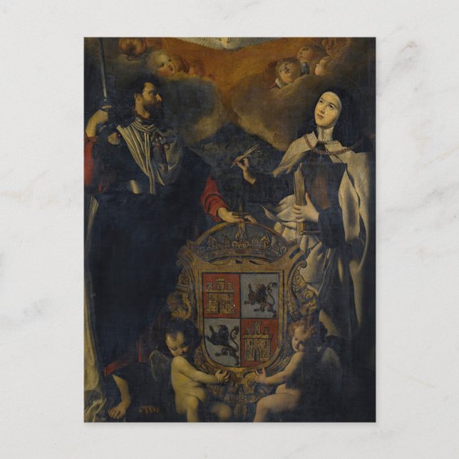 Cartão Postal Santo James o Grande pela Escola de Madri (Frente)