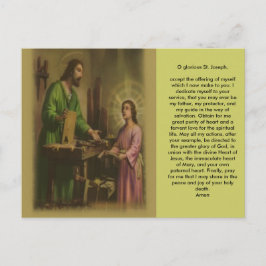 Cartão Postal Santo Joseph Prayer