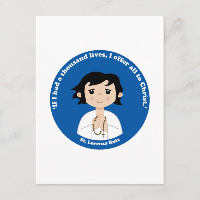 Cartão Postal Santo Lorenzo Ruiz (Frente)