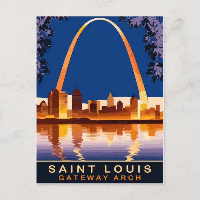 Cartão Postal Santo Louis, Gateway Arch, Viagem (Frente)