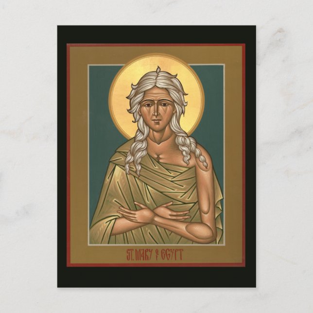 Cartão Postal Santo Mary of Egypt Prayer Card (Frente)