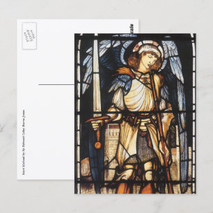 Cartão Postal Santo Michael de Burne Jones, Vintage Archangel