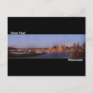 Cartão Postal Santo Paul, Minnesota Posta Card (Preto)